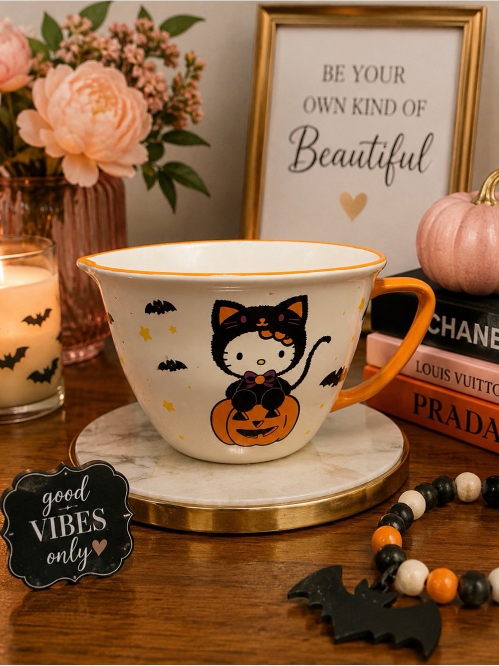 Hello Kitty White Ceramic Bowl with Logo
